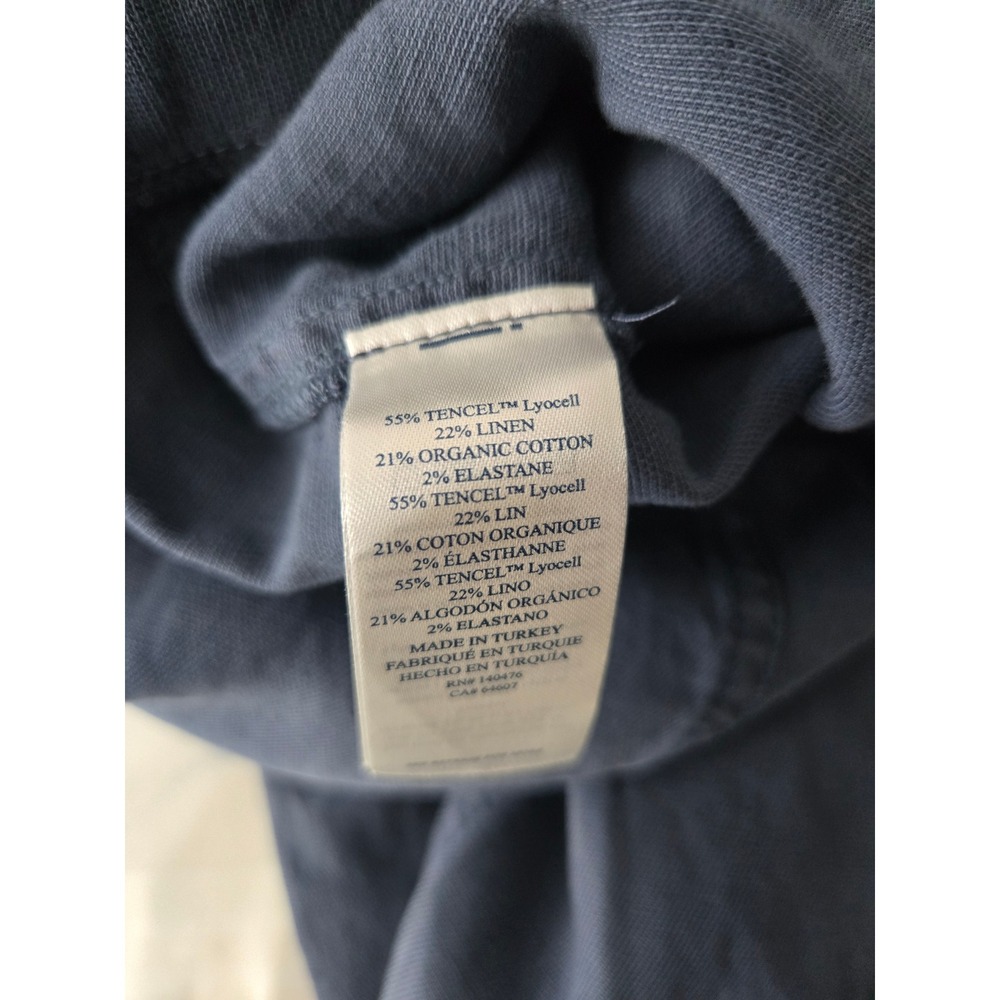 Faherty Linen Blend Tapered Leg Pants S Navy Blue Lightweight Relaxed Fit Pullon - Picture 8 of 9
